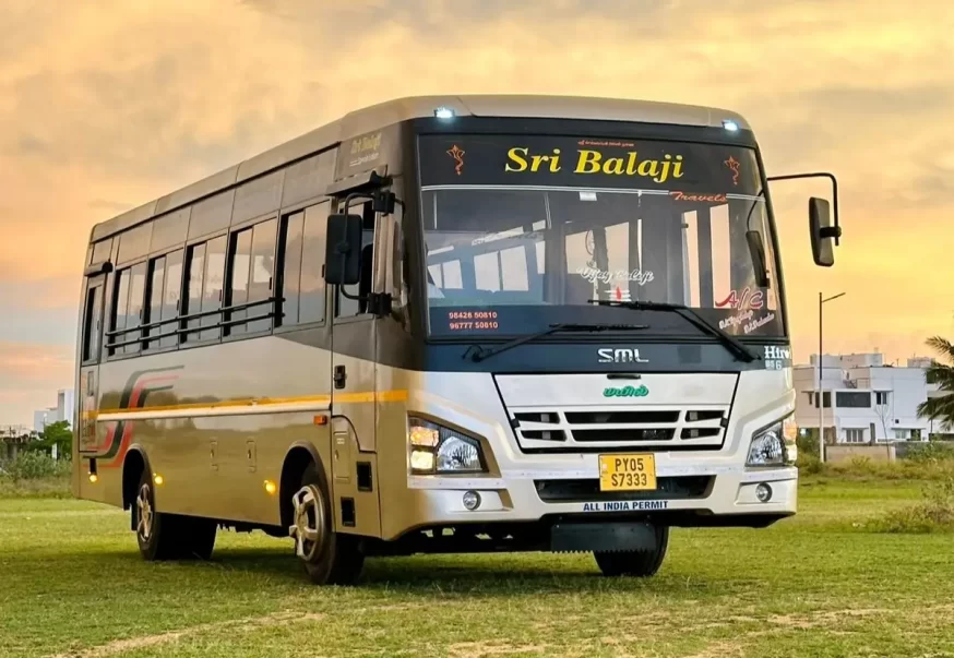 34 Seater Mini Bus for Rent in Coimbatore, Sri Balaji Travels