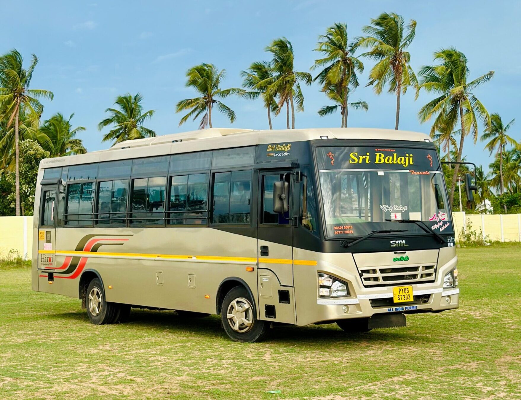 30 Seater Mini Bus for Rent in Coimbatore, Sri Balaji Travels